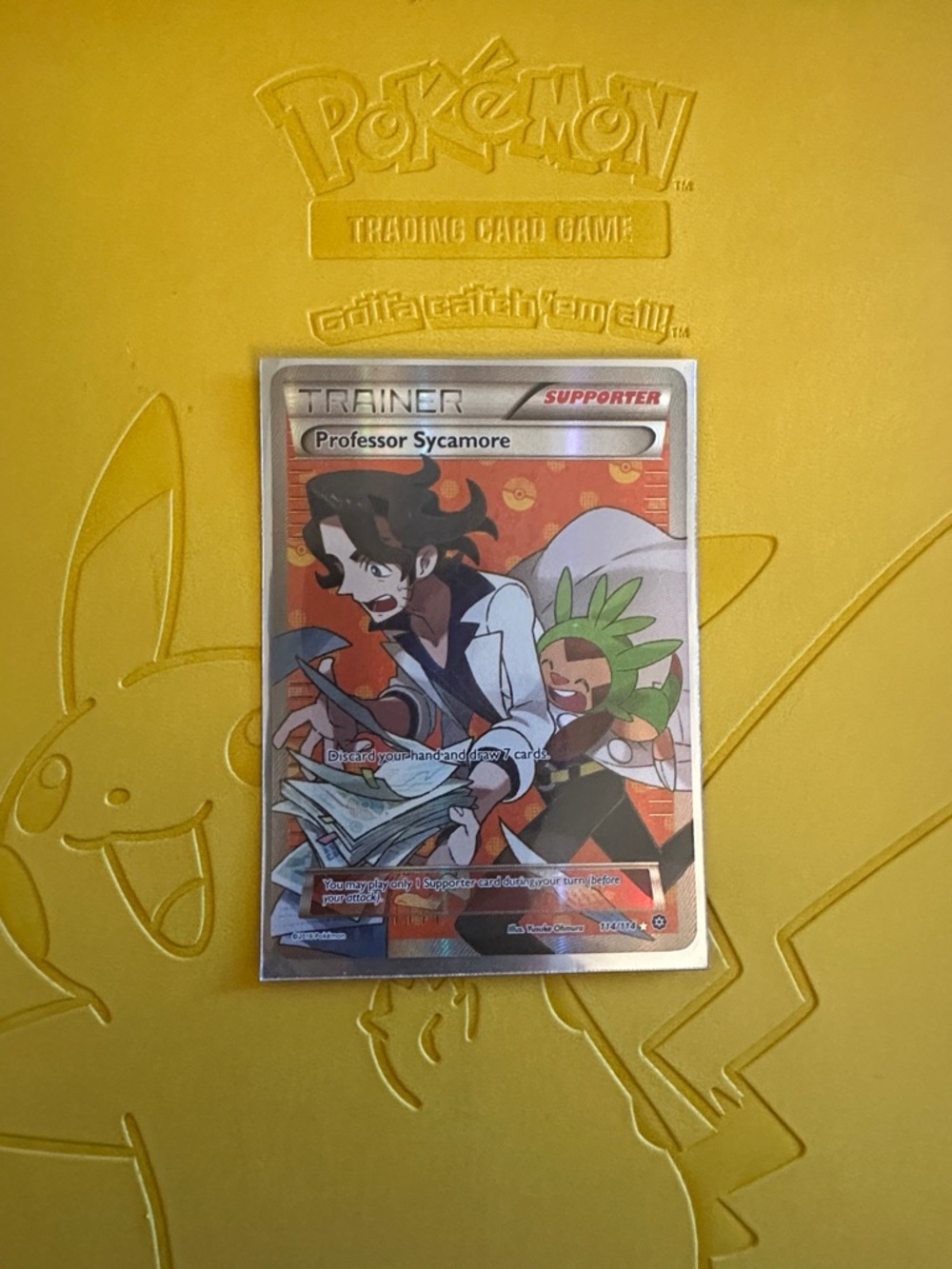 Pokémon Trainer Card - Professor Sycamore (Full Art) - Orange & Green Accents